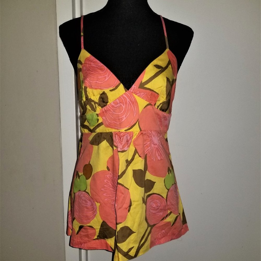 Trina Turk Floral Halter-Like Top - XS